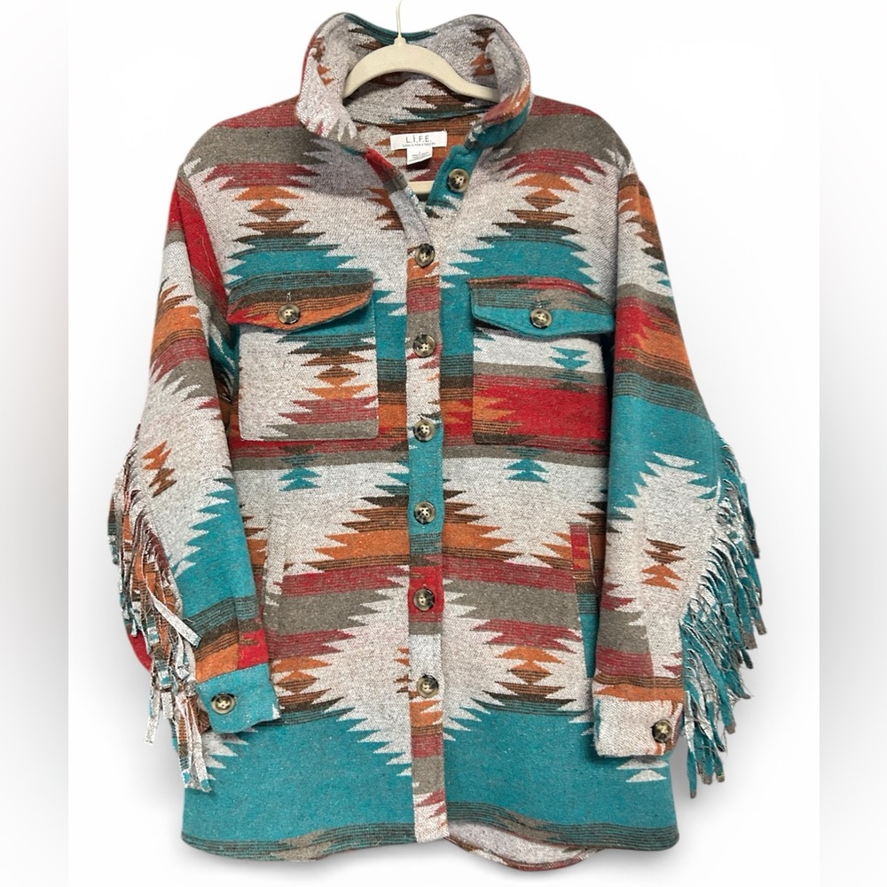 L.i.F.E. Fringe Southwestern Shacket